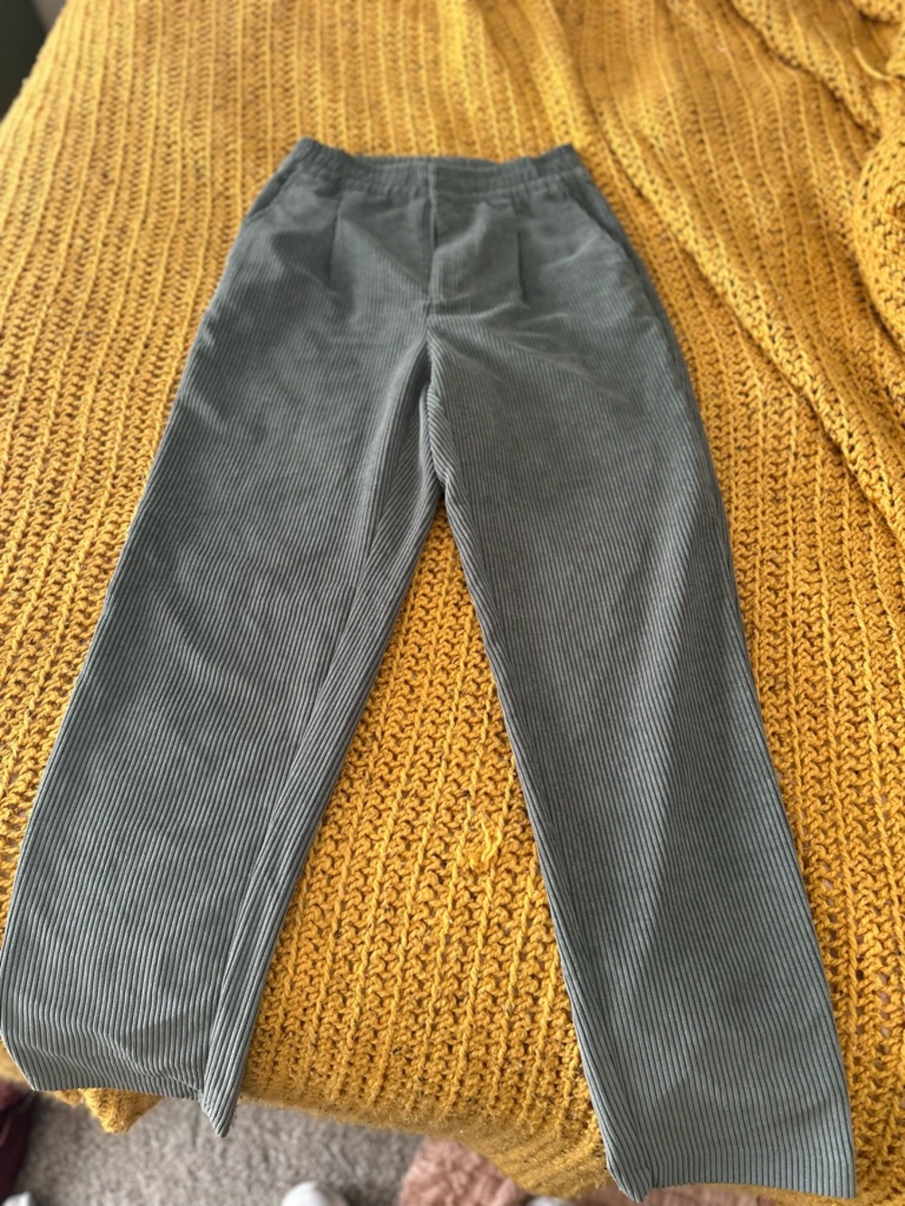 GAP Women's Gray Corduroy Trousers - Straight Leg